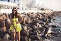 Woman at the summer beach Royalty Free Stock Photo