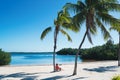 Beach at John Pennekamp state park in Key Largo, Florida