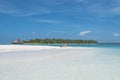 woman sunbathing on tropical island