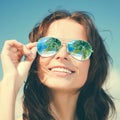 Woman in sunglasses Royalty Free Stock Photo