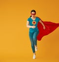 Woman in superhero costume Royalty Free Stock Photo