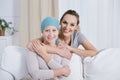 Woman supporting her ill sister Royalty Free Stock Photo