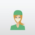 woman surgeon. Vector illustration decorative design