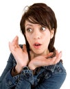Woman Surprised about Something Royalty Free Stock Photo