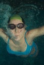 Woman swimmer underwater Royalty Free Stock Photo