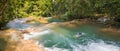 Woman Swimming At Agua Azul Royalty Free Stock Photo