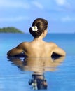 Woman in the swimming pool Royalty Free Stock Photo