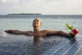 Woman in the swimming pool