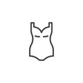 Woman swimsuit line icon