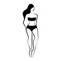 Woman in a swimsuit or lingerie Royalty Free Stock Photo