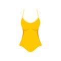 Woman swimwear icon flat isolated vector Royalty Free Stock Photo