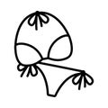 Woman swimwear icon on white background, vector illustration Royalty Free Stock Photo