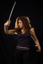 Woman with a sword Royalty Free Stock Photo