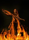 A woman symbolizing fire Royalty Free Stock Photo