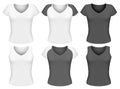 Woman t-shirt design template. Royalty Free Stock Photo