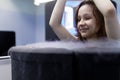 Woman takes cryotherapy treatment Royalty Free Stock Photo