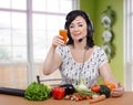 Woman takes of detoxification course online