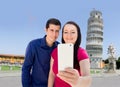 Selfie in Pisa Royalty Free Stock Photo