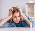 Woman taking pills to cope with pain Royalty Free Stock Photo