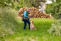 Woman talk to her Dog