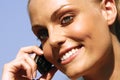 Woman talking on cell phone ll Royalty Free Stock Photo