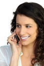 Woman talking on her mobile Royalty Free Stock Photo