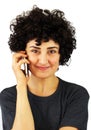 Woman talks on the phone