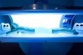 Woman on tanning bed Royalty Free Stock Photo