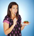 Woman with tart Royalty Free Stock Photo