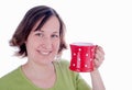 Woman with tea mug Royalty Free Stock Photo