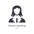 woman teaching icon. isolated woman teaching icon vector illustration from user collection. editable sing symbol can be use for