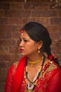 Woman of Teej festival, Durbar Square, Kathmandu, Nepal