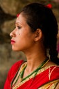 Woman of Teej festival, Durbar Square, Kathmandu, Nepal