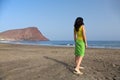 Woman at tejita beach Royalty Free Stock Photo