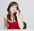 The woman. Telephone conversation. Royalty Free Stock Photo