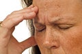 Woman With Tension Headache Royalty Free Stock Photo