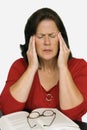 Woman With Tension Headache Royalty Free Stock Photo