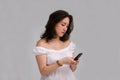 Woman texting Royalty Free Stock Photo