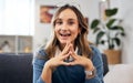 Woman, therapist and talking on sofa in psychology, advice or holistic discussion of mental health or trauma in therapy Royalty Free Stock Photo