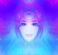 Woman with third eye, psychic supernatural senses