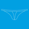 Woman thong panties icon, outline style