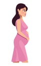 woman three months pregnant