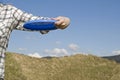 Woman throwing frisbee Royalty Free Stock Photo
