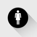 Woman Toilet icon great for any use. Vector EPS10. Royalty Free Stock Photo