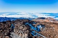 Woman on the top of Teide volcano Royalty Free Stock Photo