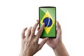 Brazil flagged screen