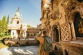 Woman tourist in Castillo de Colomares Benalmadena