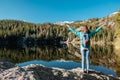 Tourist near Bear Lake in Colorado