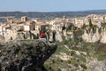 Woman tourist with photo camera, Cuenca, Spain Royalty Free Stock Photo