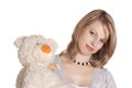 WOMAN WITH THE TOY BEAR